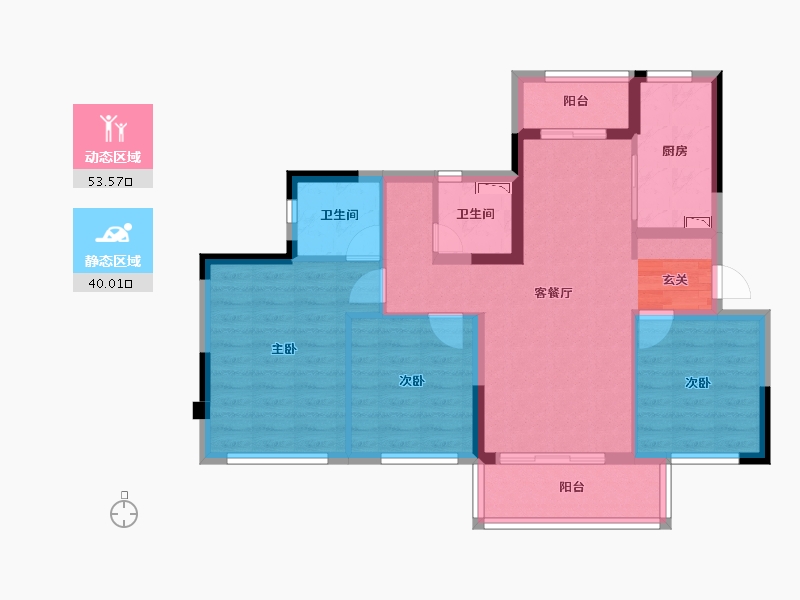 四川省-成都市-东原花样年印未来-82.92-户型库-动静分区