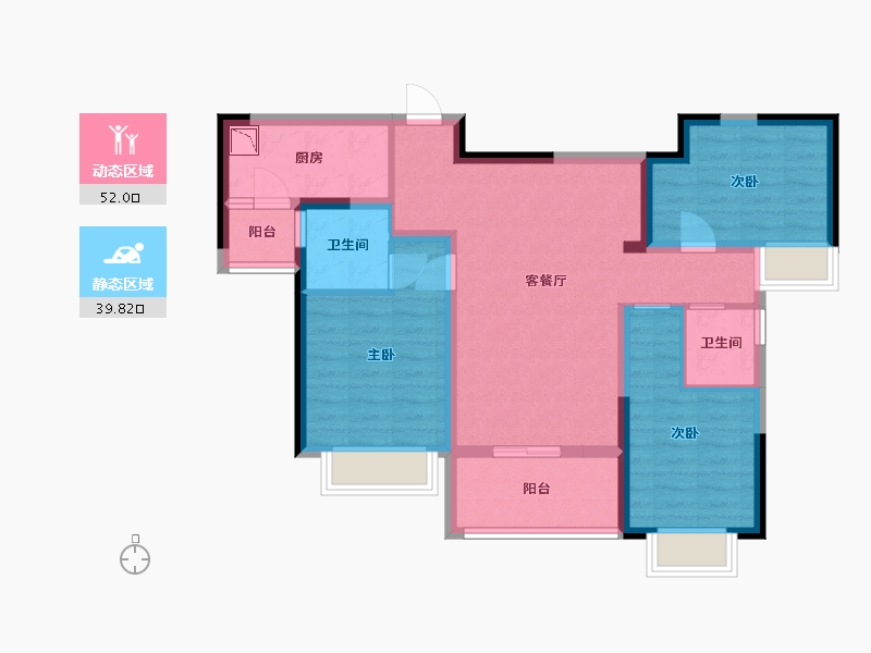 四川省-成都市-雅居乐锦尚雅宸-80.22-户型库-动静分区