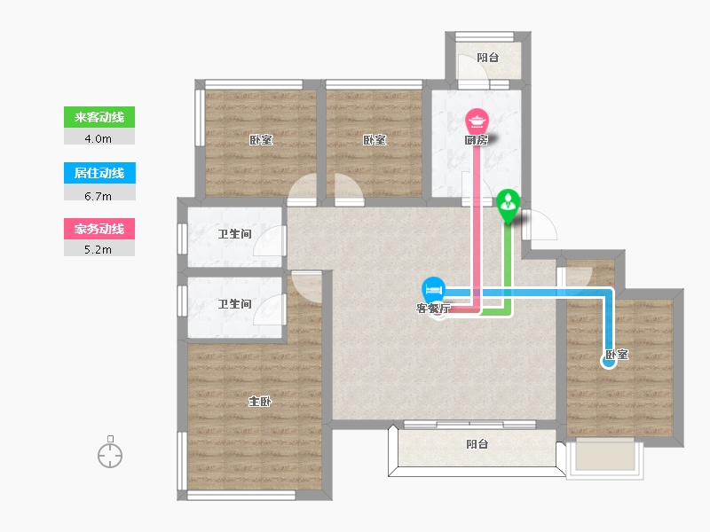 四川省-成都市-德信金成观澜大院-94.27-户型库-动静线