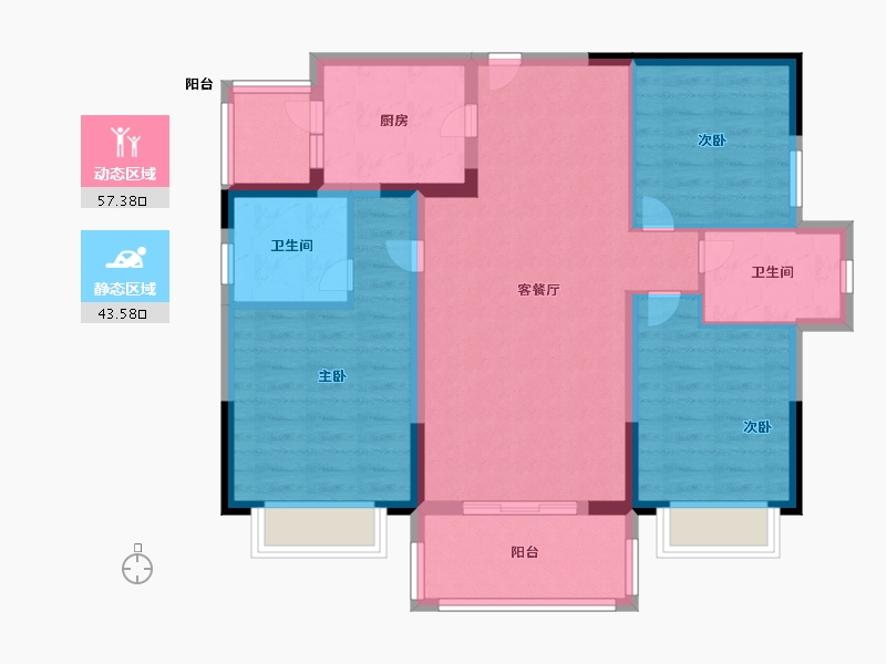 四川省-成都市-同森锦逸-89.99-户型库-动静分区