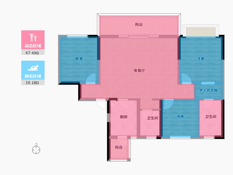 四川省-成都市-新力东园-92.21-户型库-动静分区