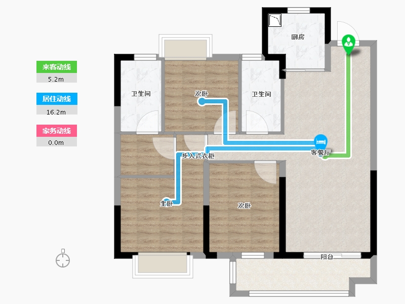 福建省-莆田市-融创时代涵城-95.01-户型库-动静线