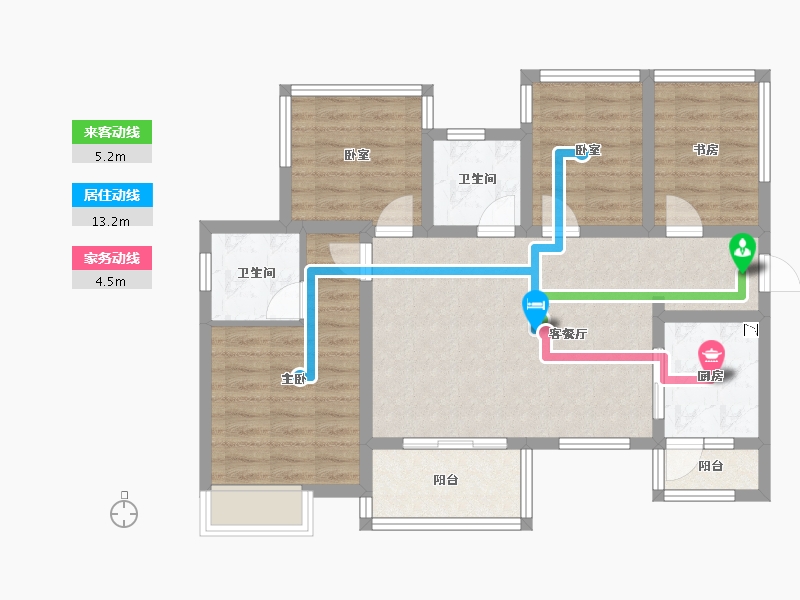 四川省-成都市-德信金成观澜大院-83.63-户型库-动静线