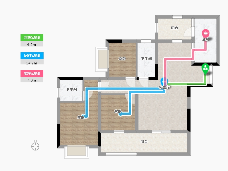 四川省-宜宾市-海成·高铁生态城（西区A组团）-86.96-户型库-动静线