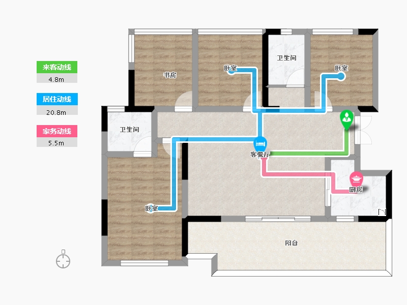 四川省-成都市-融创九天一城-107.46-户型库-动静线