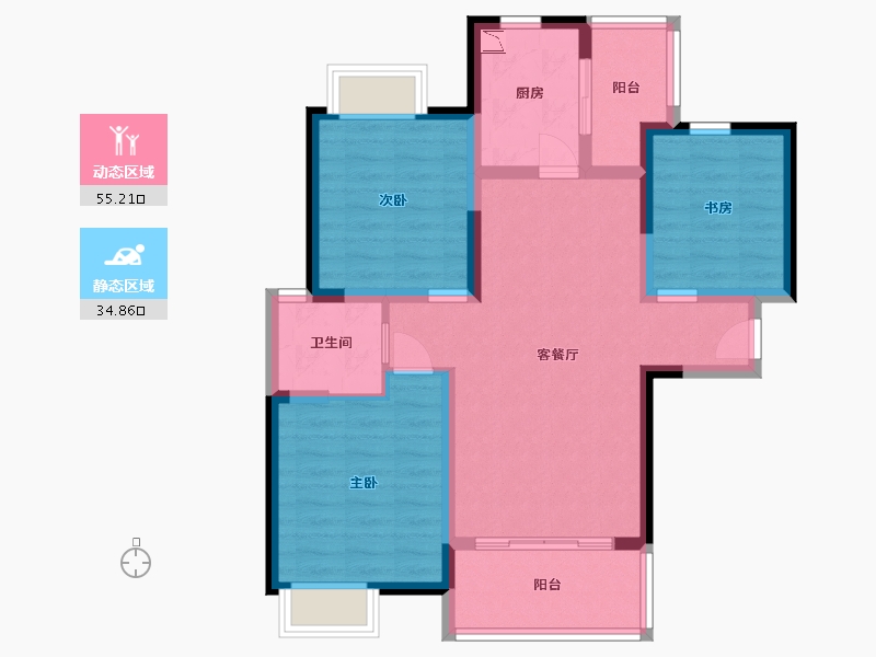 四川省-成都市-人居樾江峰荟-79.51-户型库-动静分区