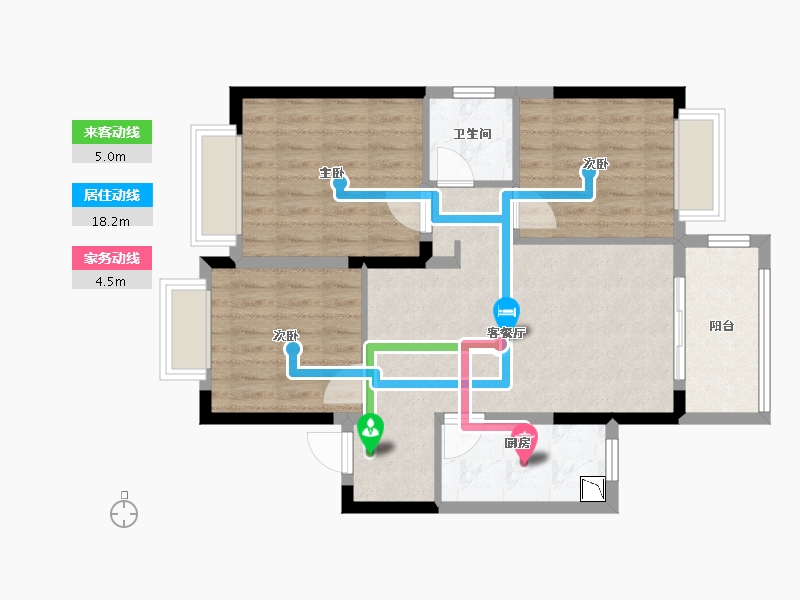 四川省-成都市-同森锦逸-75.10-户型库-动静线