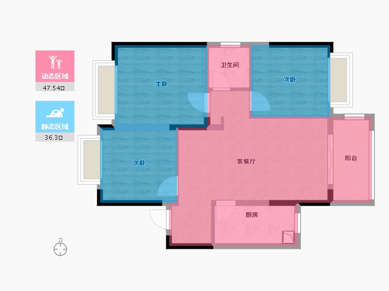 四川省-成都市-同森锦逸-75.10-户型库-动静分区