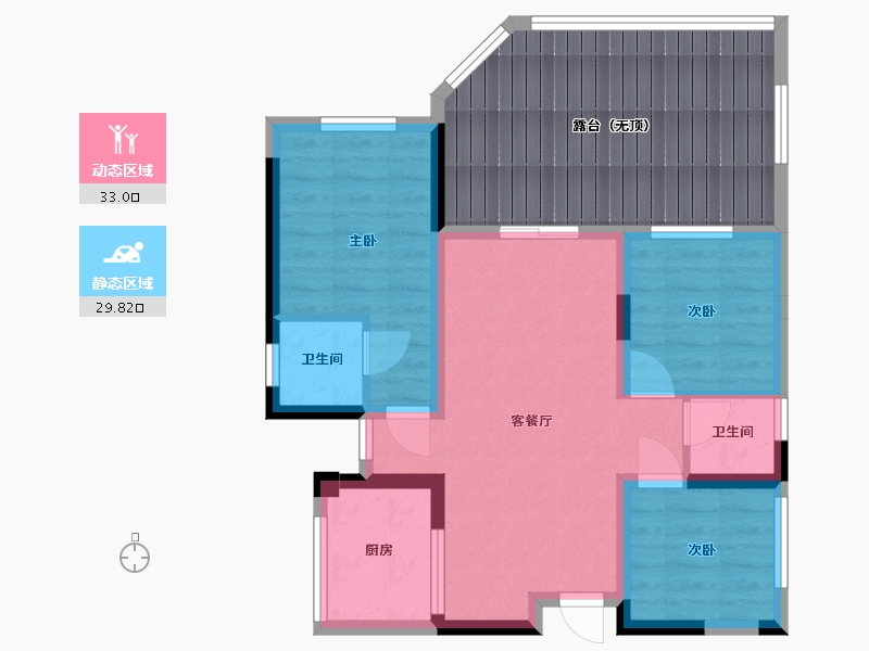 四川省-成都市-聚亿天府锦城-74.55-户型库-动静分区