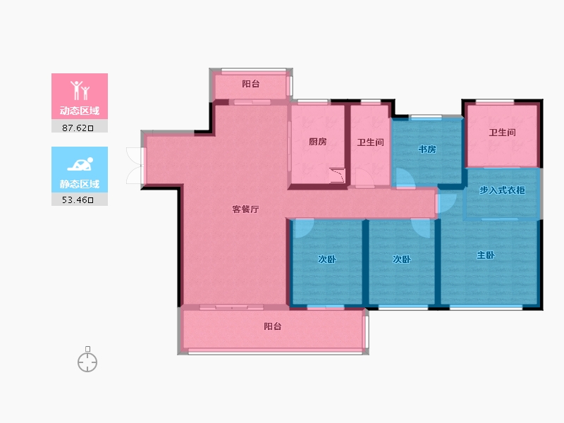 四川省-成都市-龙湖梵城住宅-126.48-户型库-动静分区