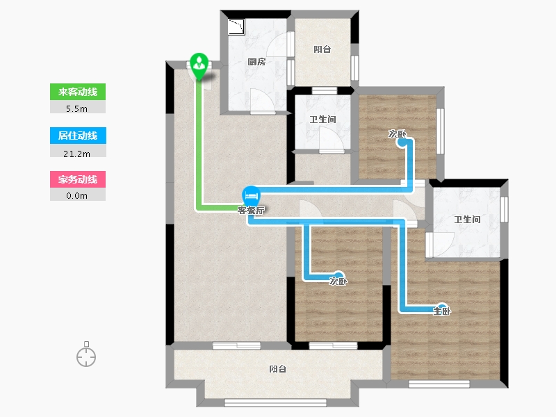 四川省-宜宾市-华润公园九里-92.29-户型库-动静线