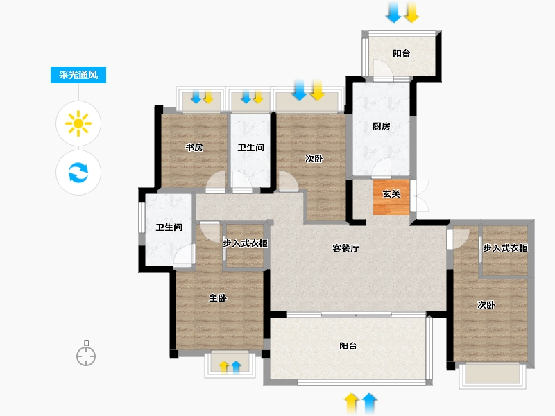 四川省-成都市-成都诚园-121.49-户型库-采光通风