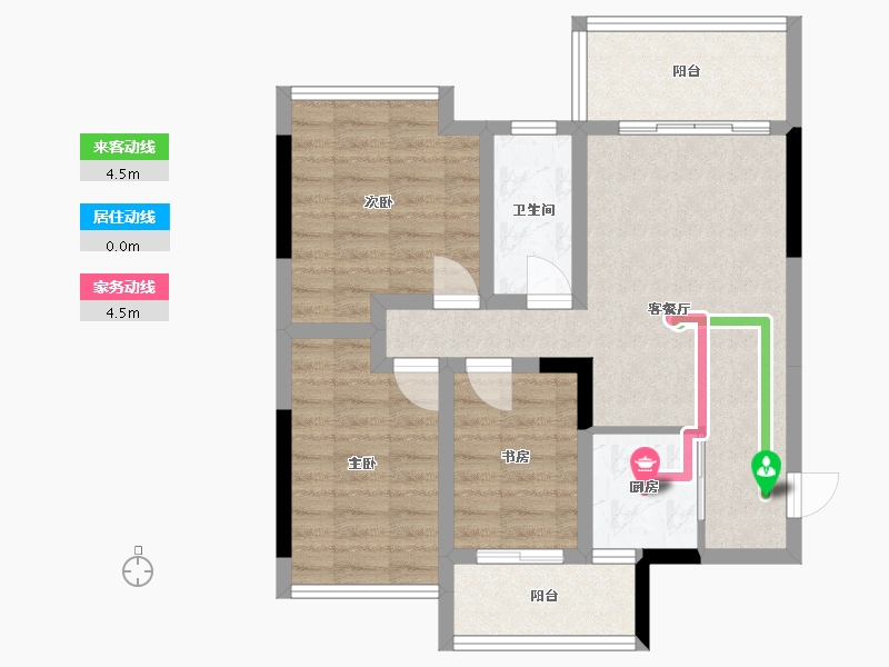 广西壮族自治区-桂林市-学府壹号-70.23-户型库-动静线