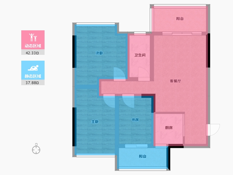 广西壮族自治区-桂林市-学府壹号-70.23-户型库-动静分区