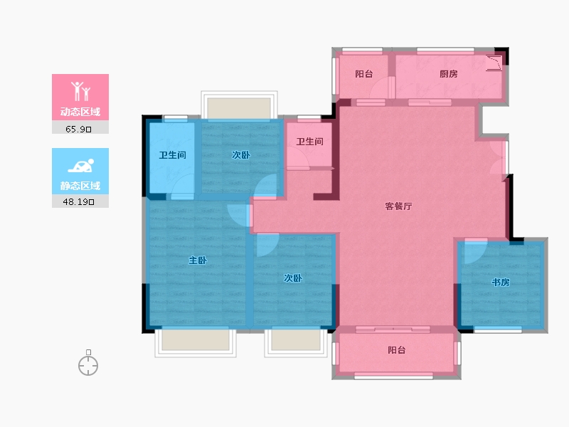 四川省-成都市-四川煤田天府龙城-101.03-户型库-动静分区