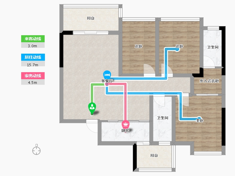 广西壮族自治区-桂林市-学府壹号-85.81-户型库-动静线