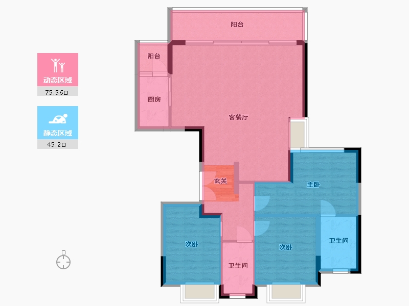 四川省-成都市-同森翠叠森林-109.81-户型库-动静分区