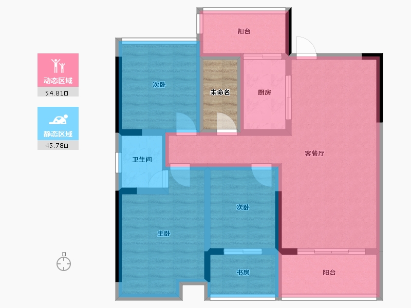 广西壮族自治区-桂林市-学府壹号-92.79-户型库-动静分区