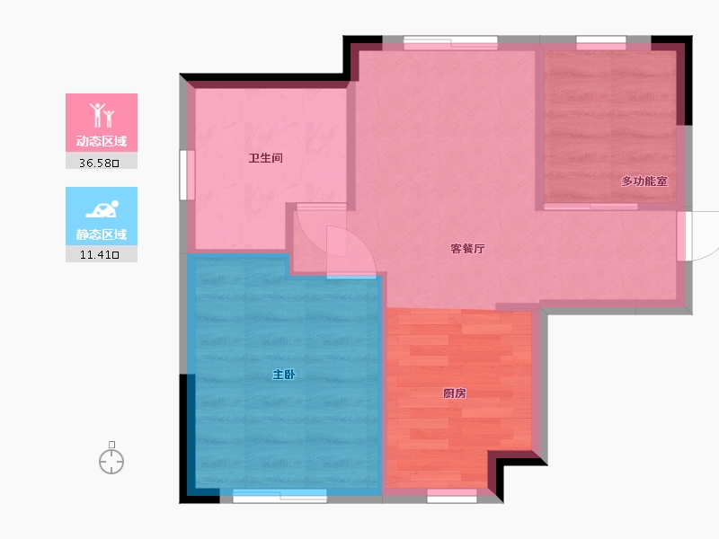 四川省-成都市-绿地无舍青城-43.87-户型库-动静分区