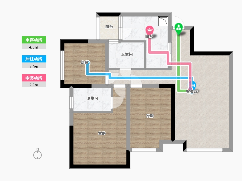 四川省-成都市-川发蓝光芙蓉天府-80.17-户型库-动静线