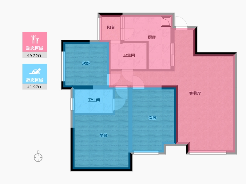 四川省-成都市-川发蓝光芙蓉天府-80.17-户型库-动静分区