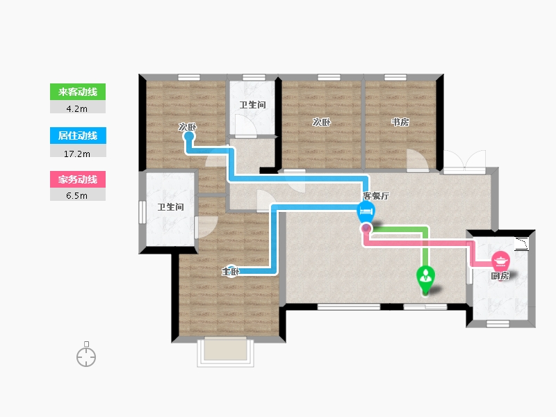 四川省-宜宾市-金科集美天宸-91.72-户型库-动静线