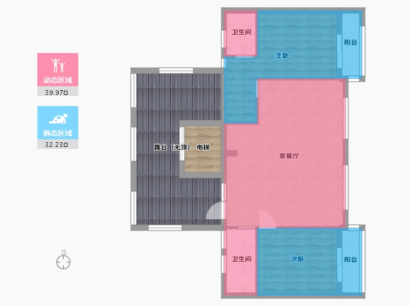 四川省-成都市-绿地无舍青城-89.25-户型库-动静分区