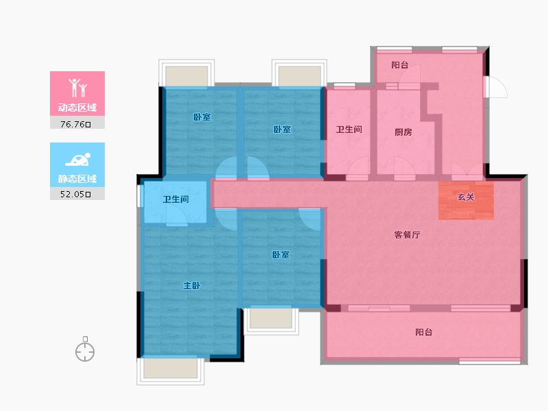 四川省-成都市-置信丽都府-114.26-户型库-动静分区