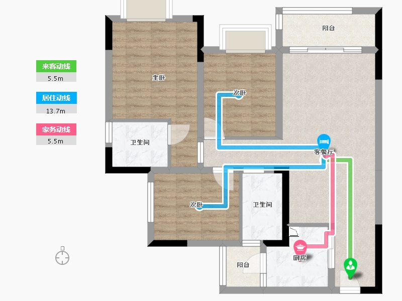 四川省-成都市-川发蓝光芙蓉天府-81.74-户型库-动静线