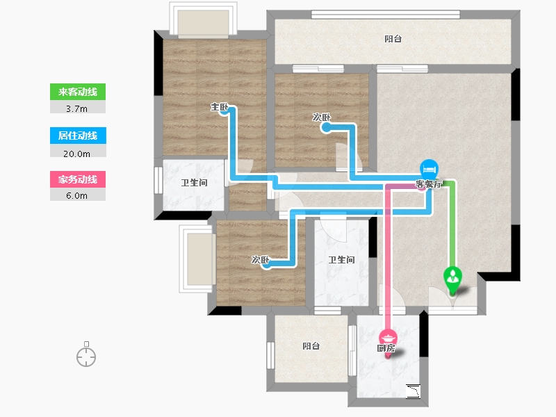 四川省-宜宾市-海成·高铁生态城（西区A组团）-83.86-户型库-动静线