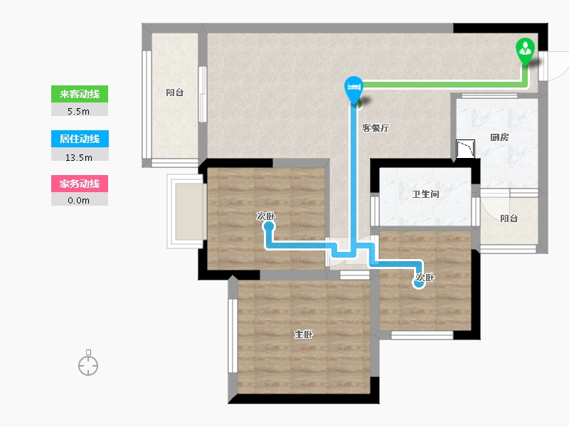 四川省-成都市-川发蓝光芙蓉天府-71.37-户型库-动静线