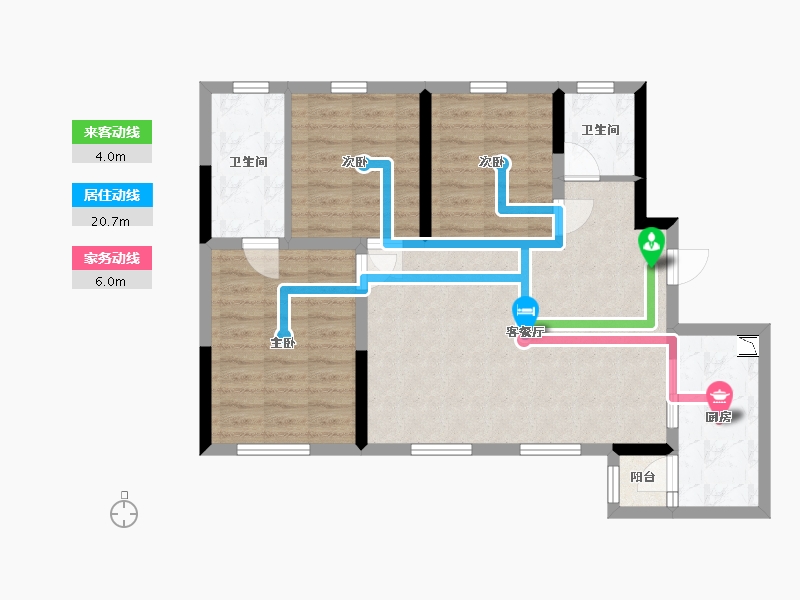 四川省-宜宾市-金科集美天宸-78.45-户型库-动静线