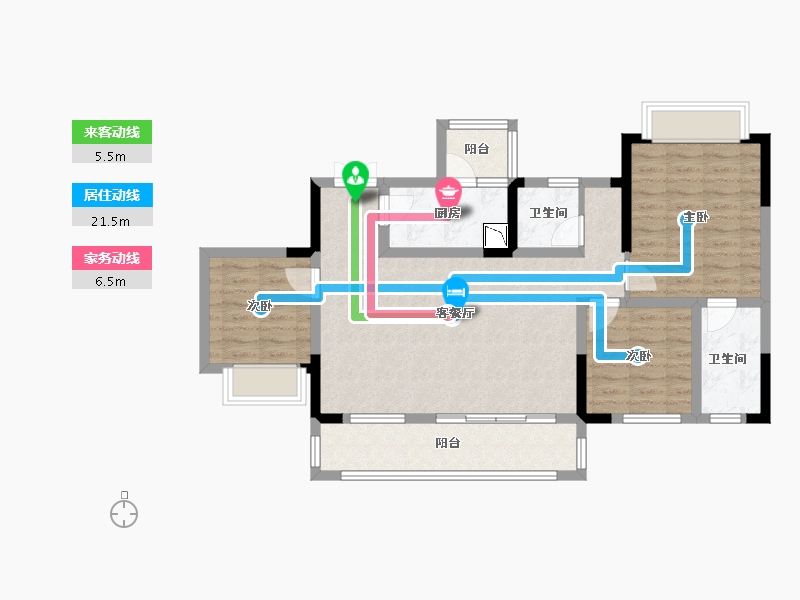 四川省-成都市-四川煤田天府龙城-84.34-户型库-动静线