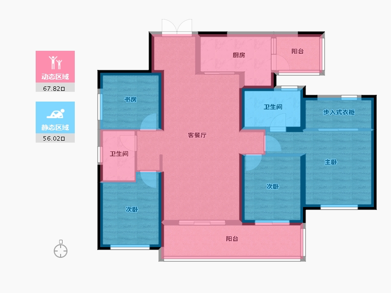 四川省-成都市-龙湖梵城住宅-110.32-户型库-动静分区