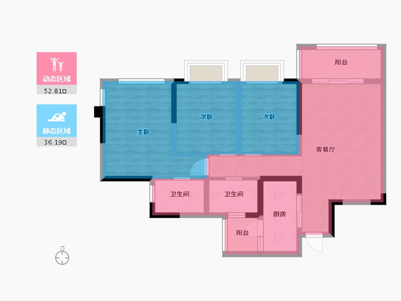 四川省-成都市-御景峰阁-78.30-户型库-动静分区