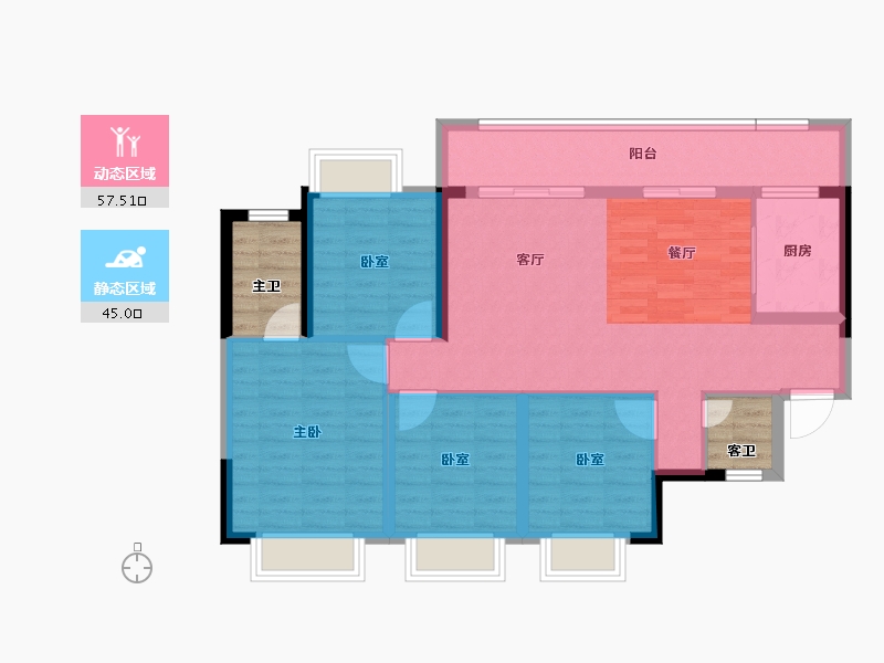 四川省-成都市-圣桦观溪樾-99.26-户型库-动静分区