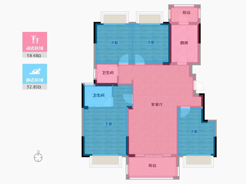 四川省-成都市-同森锦逸-99.99-户型库-动静分区