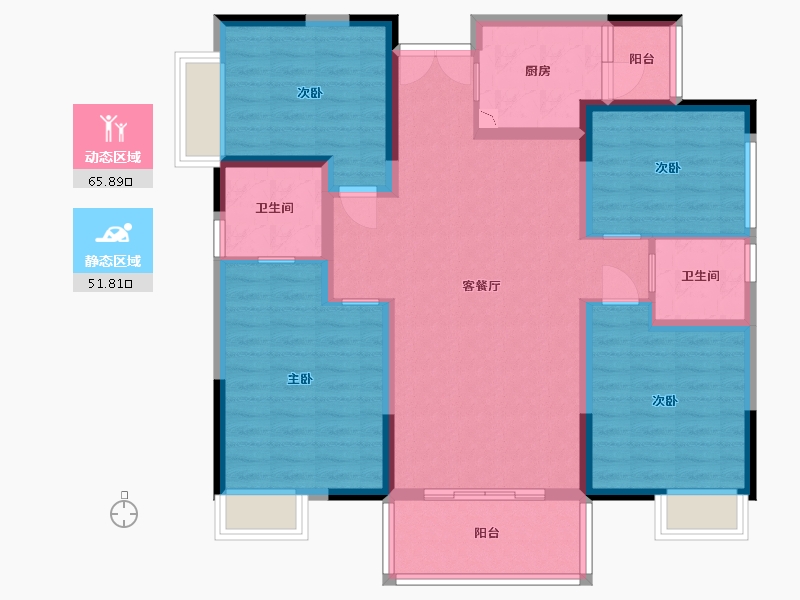 四川省-成都市-城投锦澜悦山-104.87-户型库-动静分区