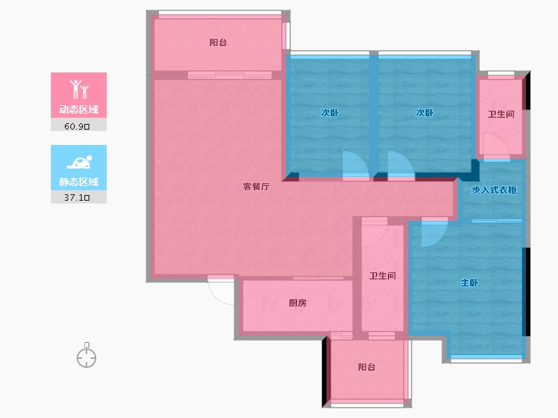 广西壮族自治区-桂林市-学府壹号-86.21-户型库-动静分区