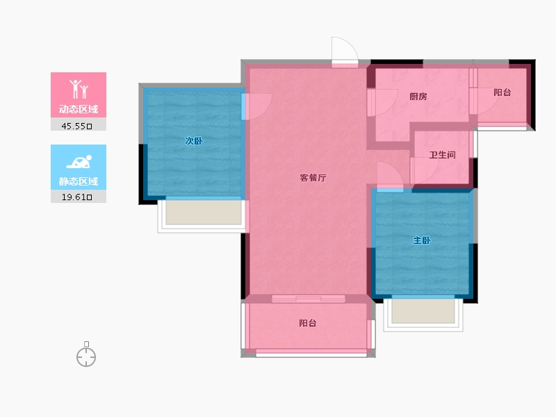 四川省-成都市-御景峰阁-57.21-户型库-动静分区