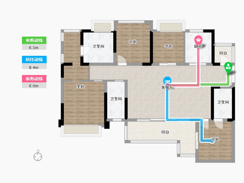 四川省-成都市-青秀阅山-129.40-户型库-动静线