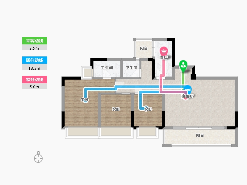 四川省-成都市-御景峰阁-90.69-户型库-动静线