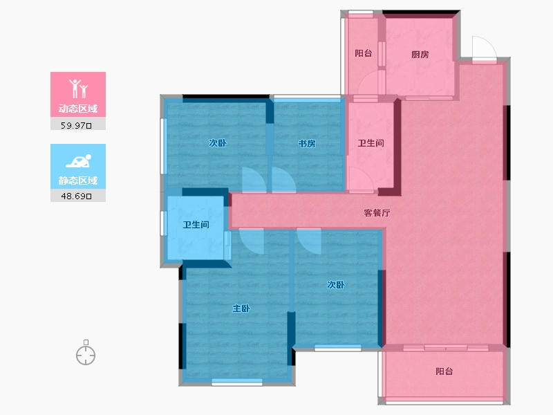 广西壮族自治区-桂林市-溯禾龙脊学府-96.71-户型库-动静分区