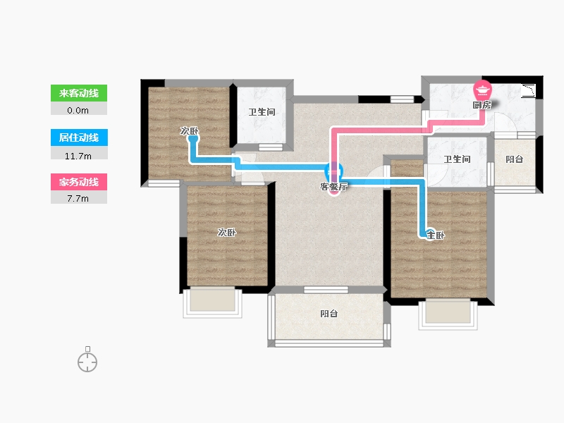 四川省-成都市-人居樾江峰荟-78.84-户型库-动静线