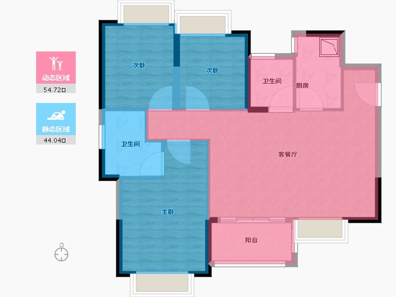 四川省-成都市-同森锦逸-89.01-户型库-动静分区