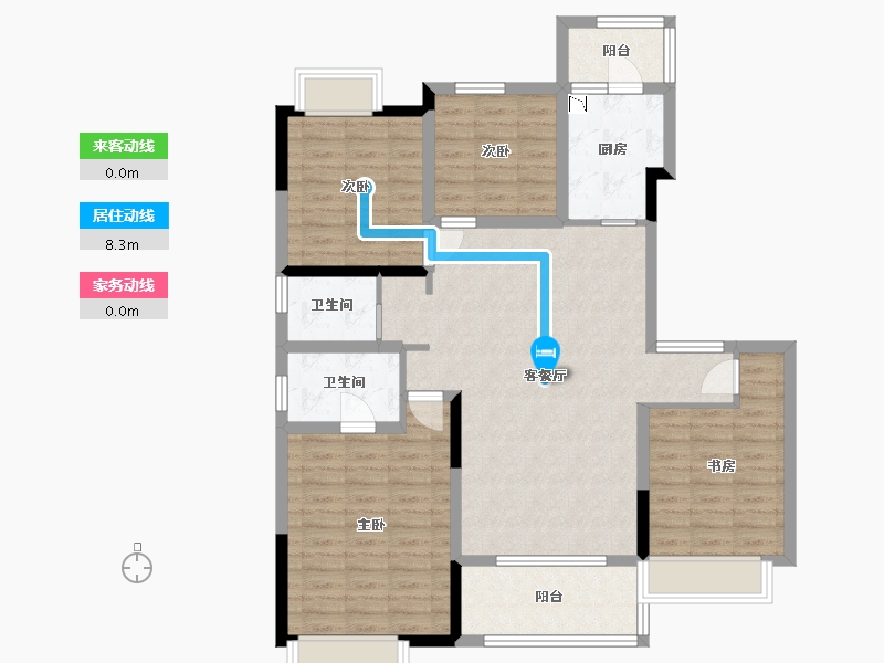 四川省-成都市-人居樾江峰荟-106.86-户型库-动静线