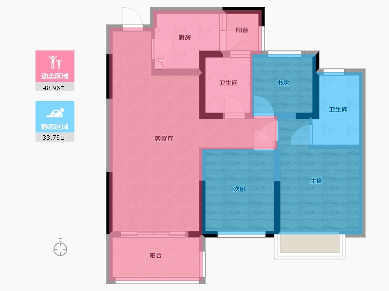 四川省-成都市-城投锦澜悦山-72.55-户型库-动静分区