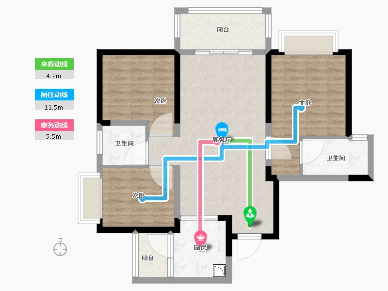 四川省-成都市-同森锦逸-87.00-户型库-动静线