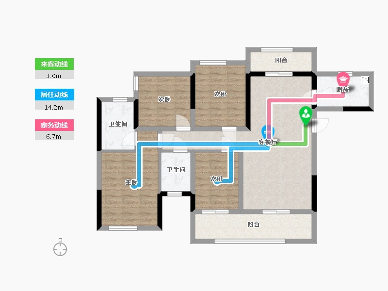 四川省-宜宾市-港腾龙栖湾-96.11-户型库-动静线