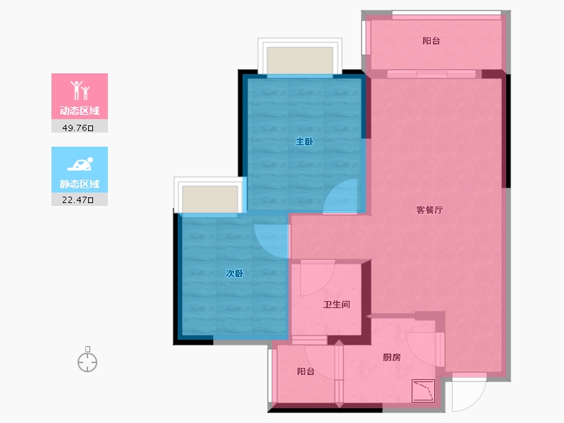 四川省-成都市-同森锦逸-64.00-户型库-动静分区